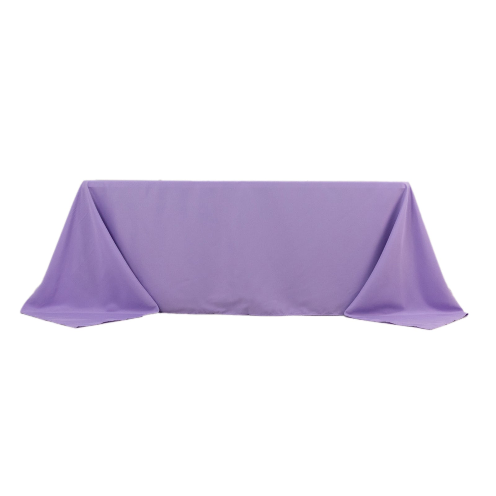 Premium Polyester 90"x132" Rectangle Tablecloth Lavender Lilac - Seamless 220GSM Stain-Resistant Table Cover