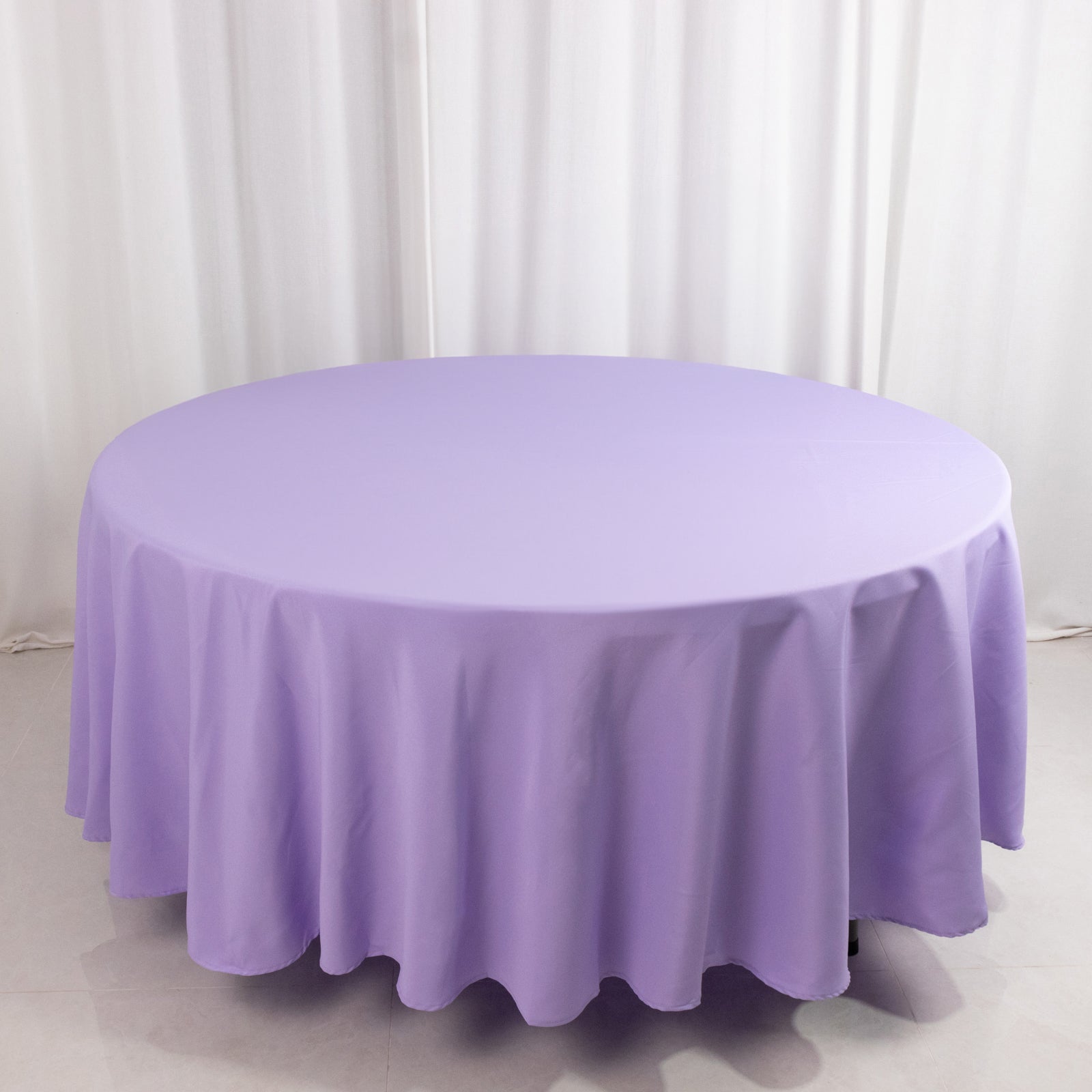Premium Polyester 108" Round Tablecloth Lavender Lilac - Wrinkle-Resistant 220GSM Table Cover