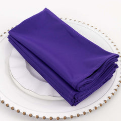 5 Pack Scuba 20"x20" Napkins Purple - Durable & Reusable Dinner Napkins