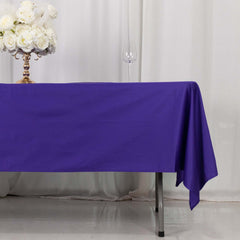 Scuba Rectangular 60"x102" Tablecloth Purple - Wrinkle Free & Stain Resistant Table Cover