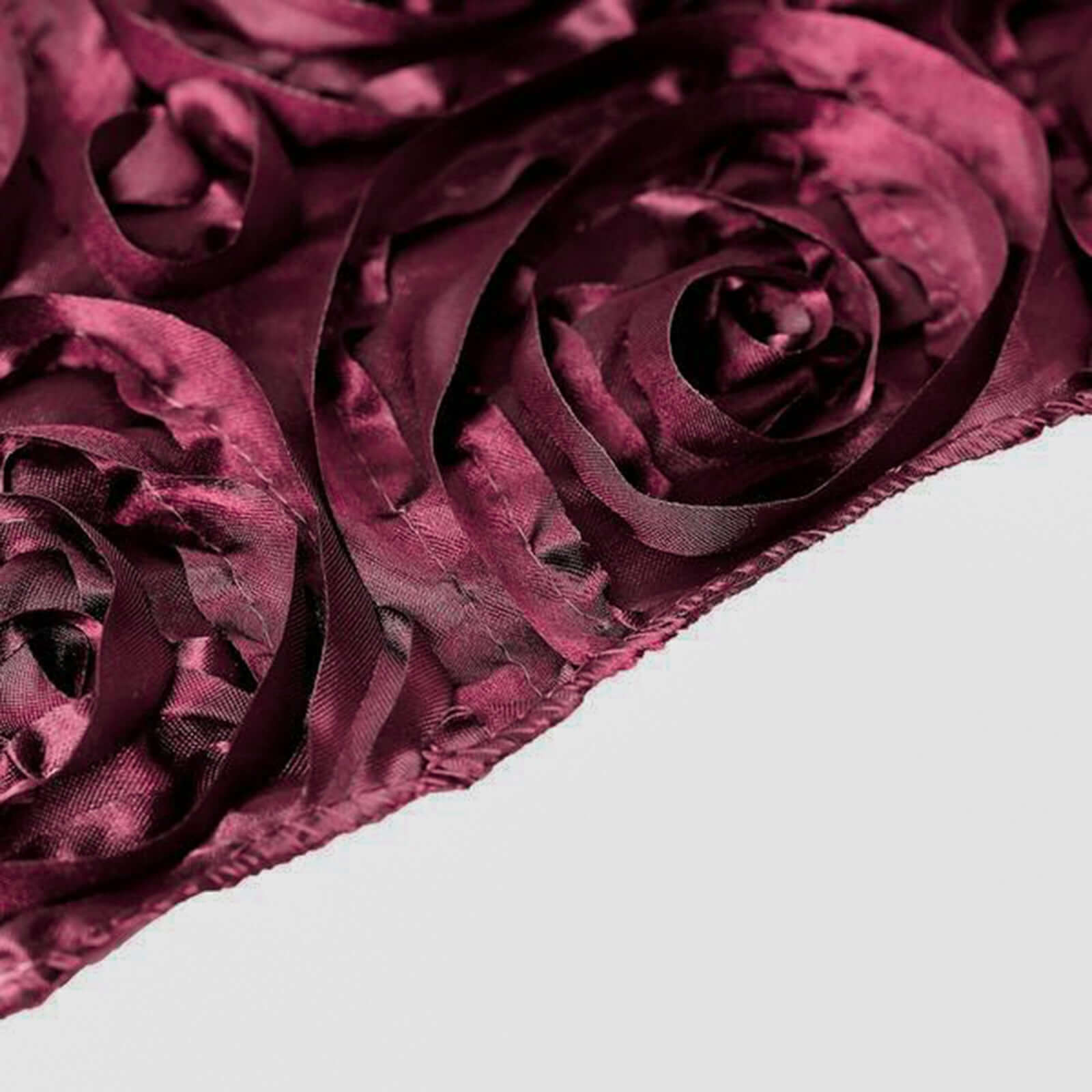 Rosette Satin 14"x108" Table Runner Burgundy - Grandiose Design