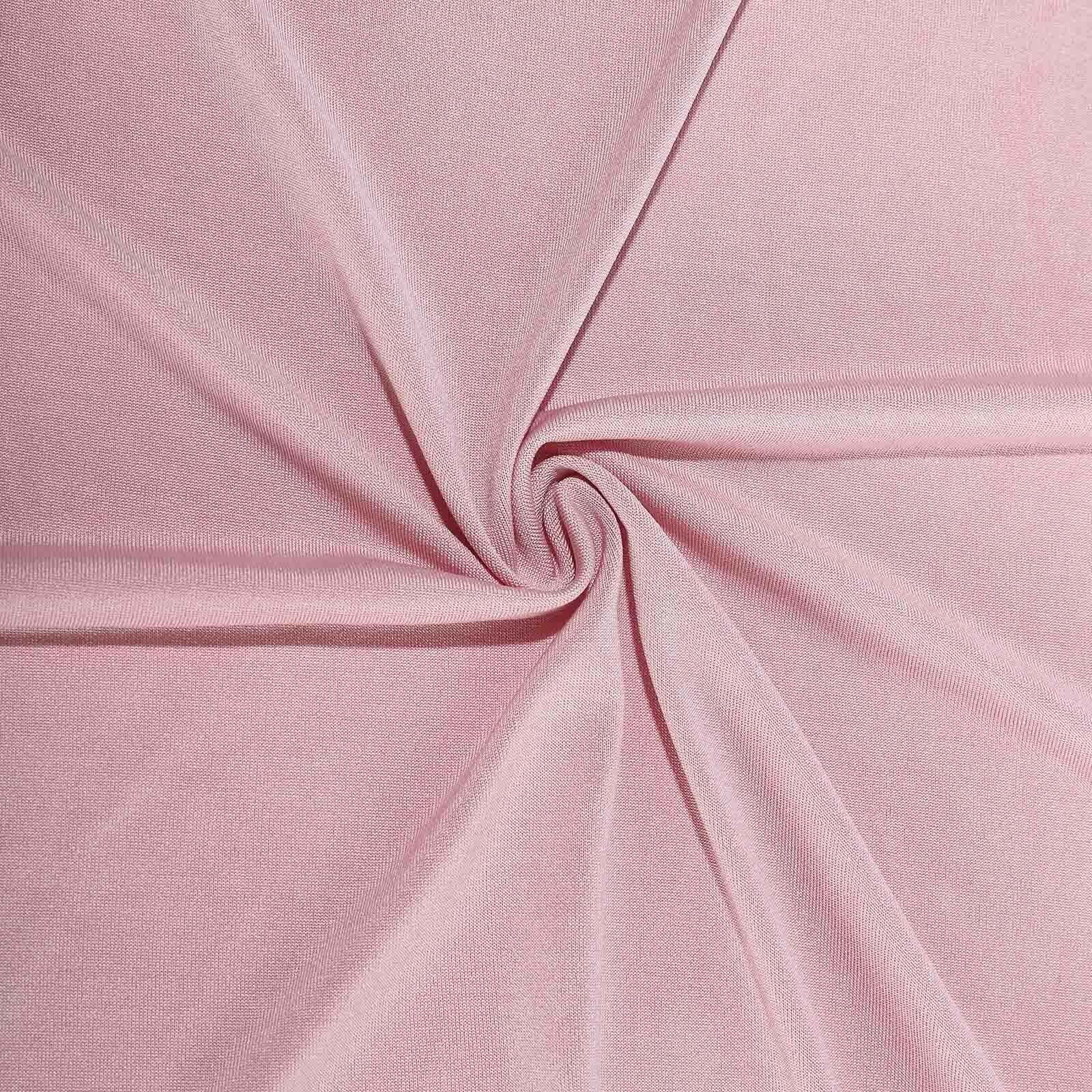 Stretch Spandex 96"x30" Rectangle Table Cover Dusty Rose - Durable Form-Fitting Tablecloth