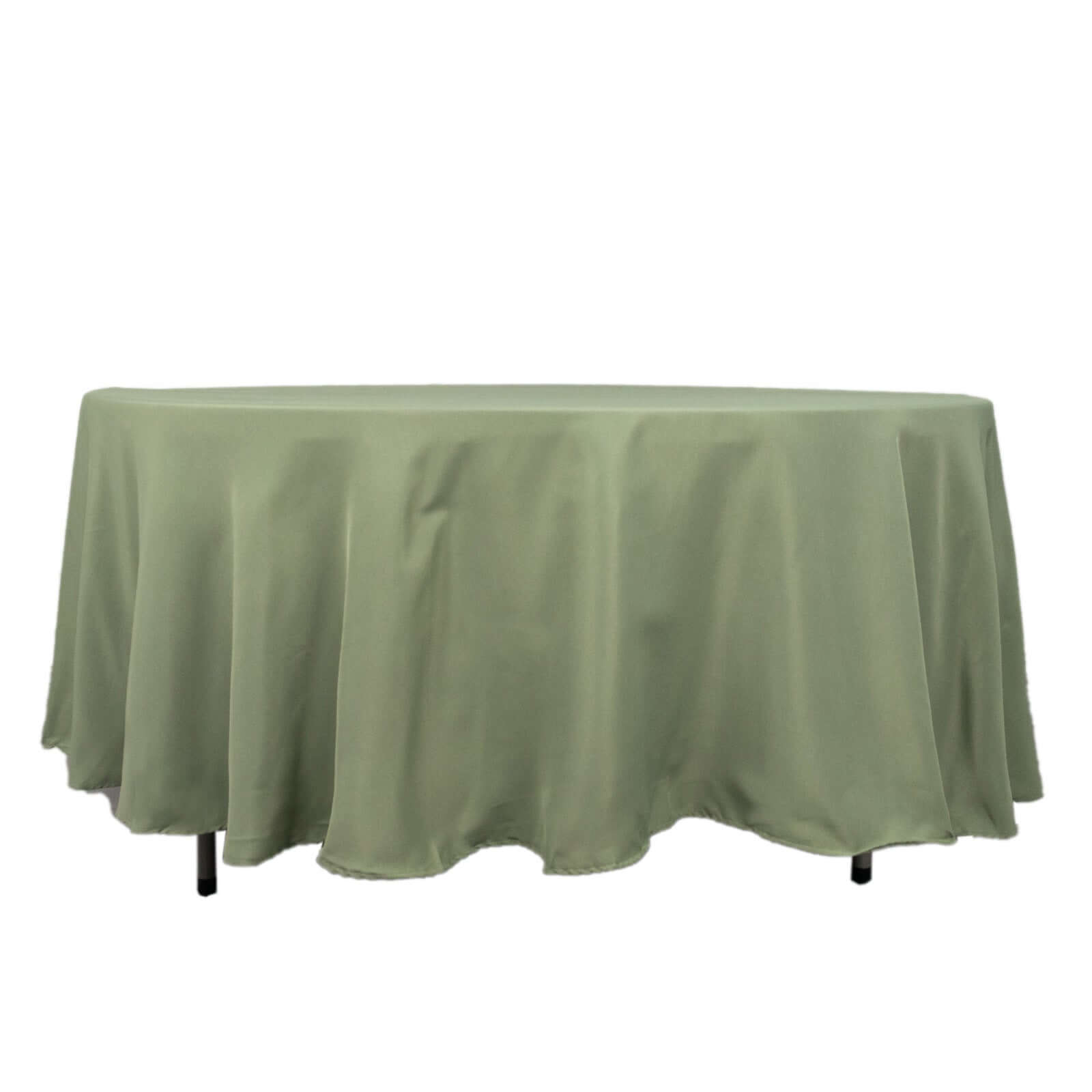 Premium Polyester 108" Round Tablecloth Dusty Sage Green - Wrinkle-Resistant 220GSM Table Cover