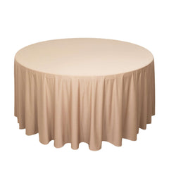 Scuba Round 120" Tablecloth Nude - Wrinkle Free & Stain Resistant Seamless Table Cover