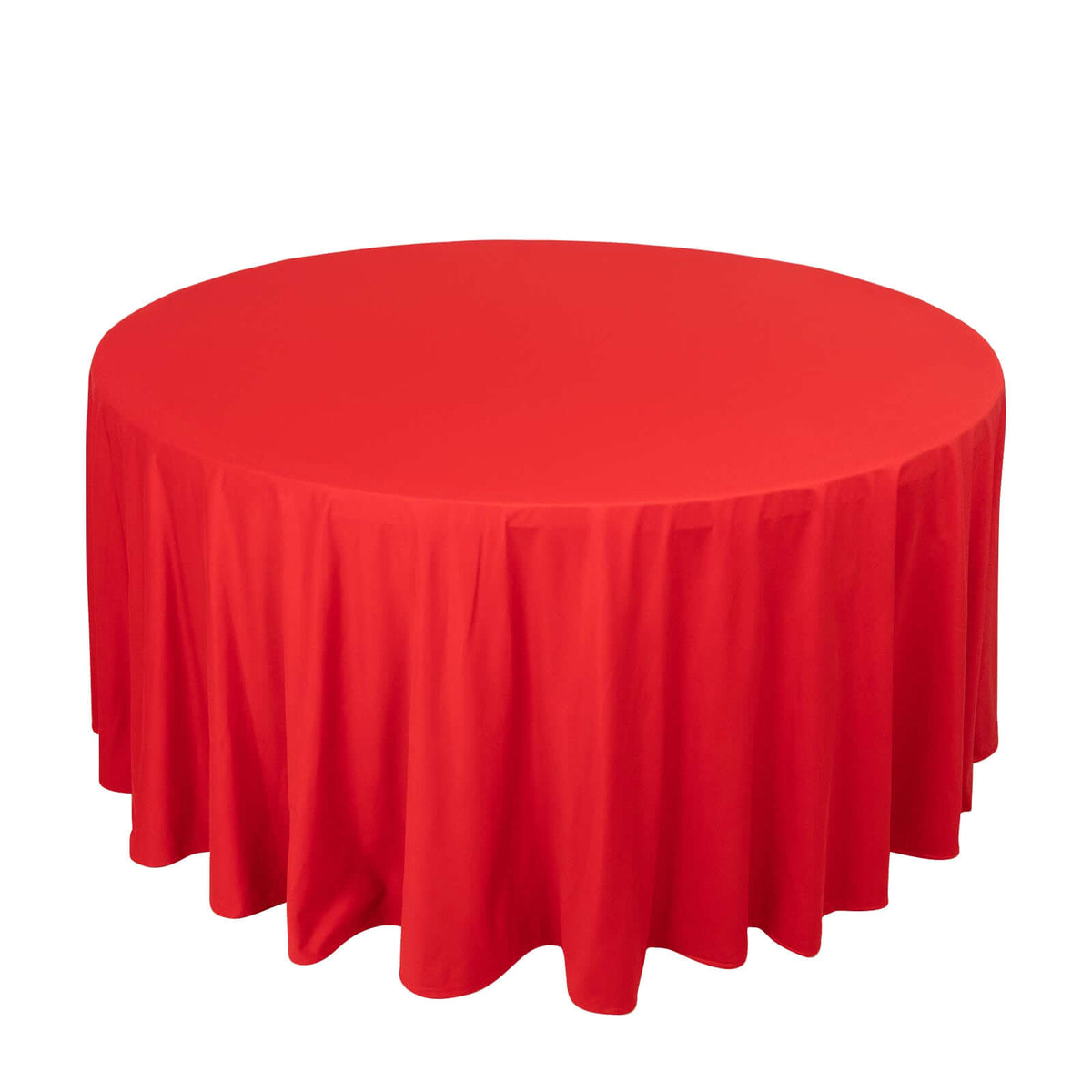 Scuba Round 120" Tablecloth Red - Wrinkle Free & Stain Resistant Seamless Table Cover