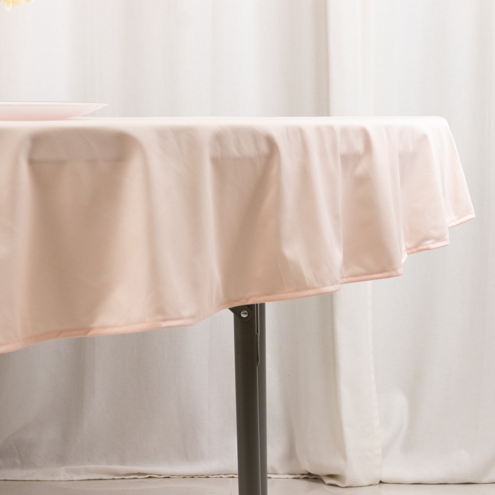 Scuba Round 70" Tablecloth Blush - Wrinkle Free & Stain Resistant Table Cover