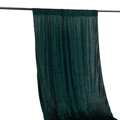 Hunter Emerald Green Crushed Velvet Backdrop Curtain – 5ft x 12ft Event Drape with Rod Pocket, Privacy Panel for Photo Booths & Events