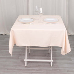 Premium Polyester 54"x54" Square Tablecloth Blush - Stain and Wrinkle-Resistant 220GSM Table Cover