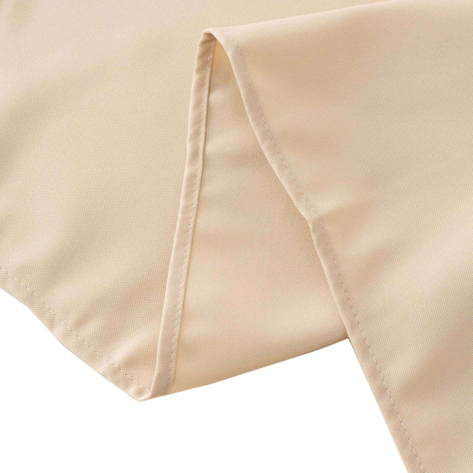 Premium Polyester 90" Round Tablecloth Beige - Stain and Wrinkle-Resistant Design with 220GSM Thickness Table Cover