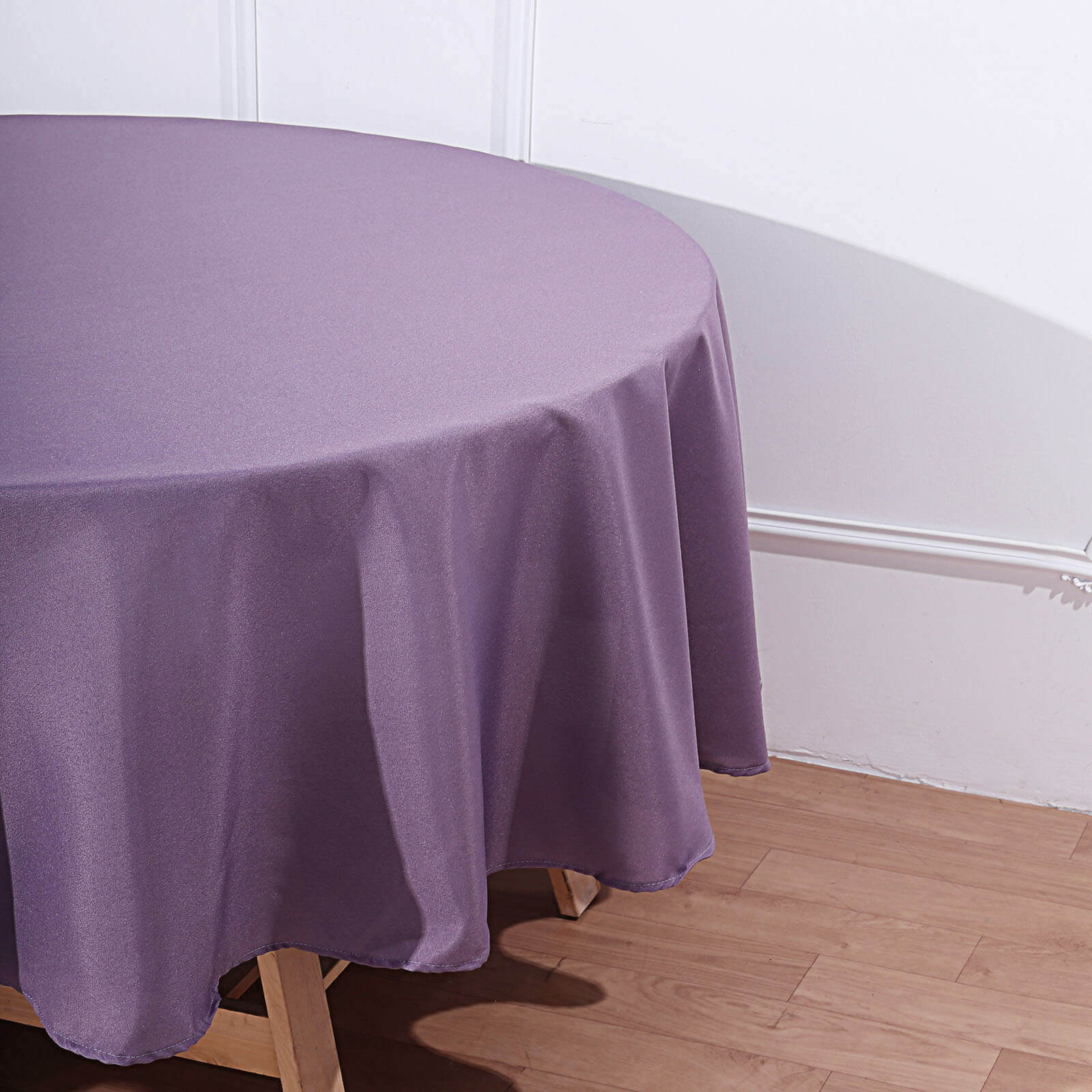 Polyester 90" Round Tablecloth Violet Amethyst - Stain & Wrinkle-Resistant Table Cover