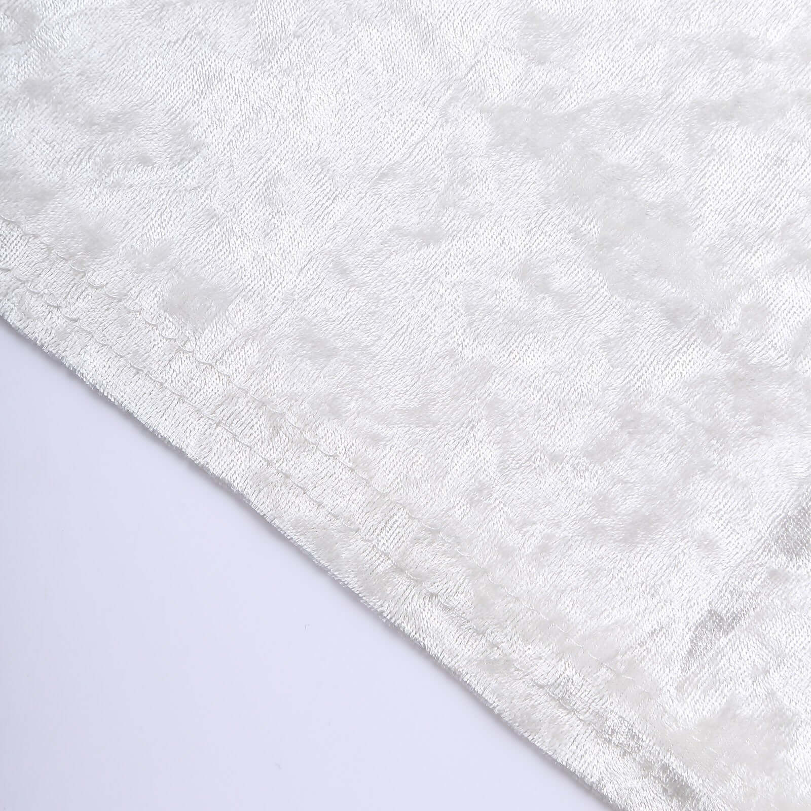 Crushed Velvet Spandex 30" Round Cocktail Table Cover White Smooth Highboy Tablecloth