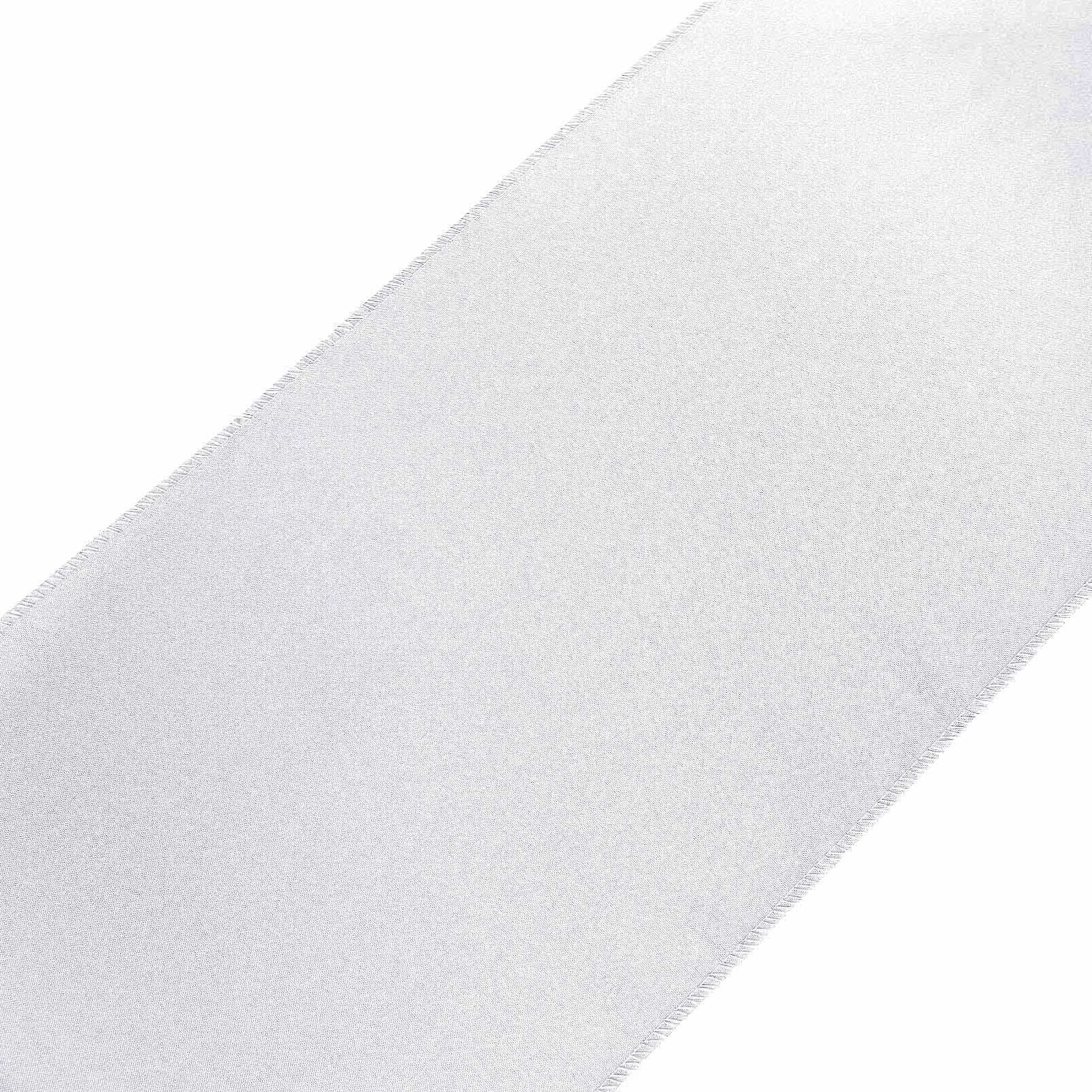 Polyester 12"x108" Table Runner White - Durable & Wrinkle-Resistant Table Decor for All Occasions