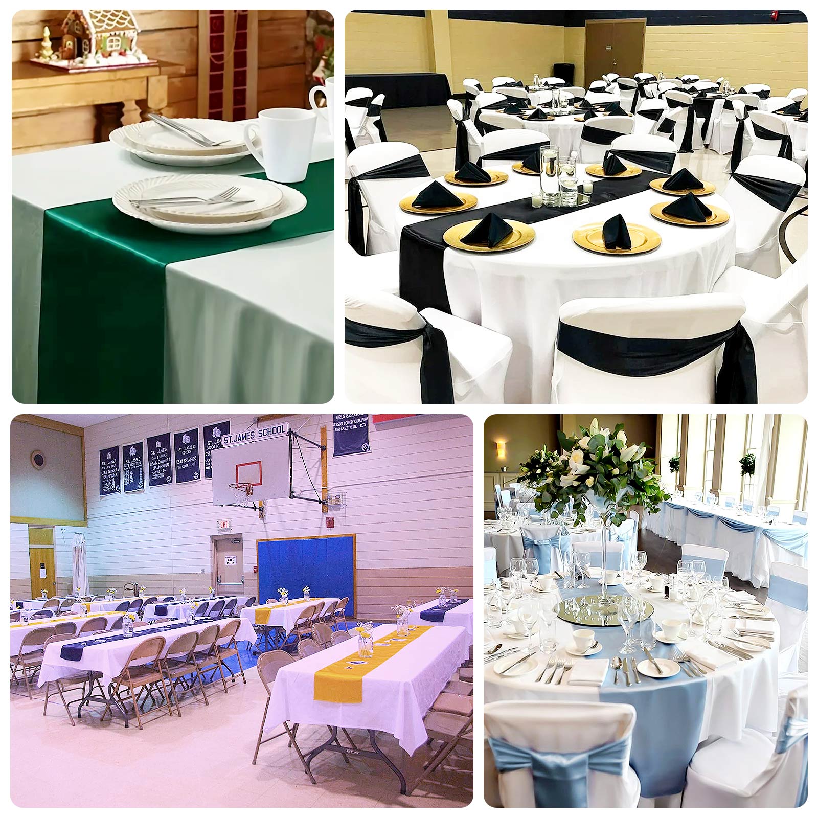 Lamour Satin 12"x108" Table Runner Blush - Smooth & Lustrous Finish