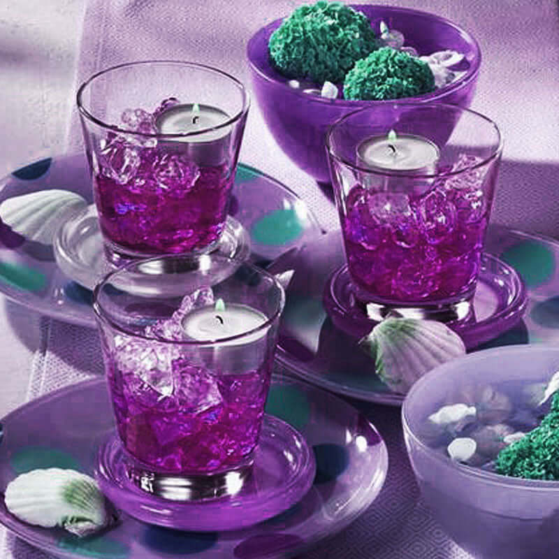 300 Pcs Acrylic Ice Bead Vase Fillers Large Lavender Lilac - Stylish DIY Craft Crystals for Event Decor & Wedding Tables