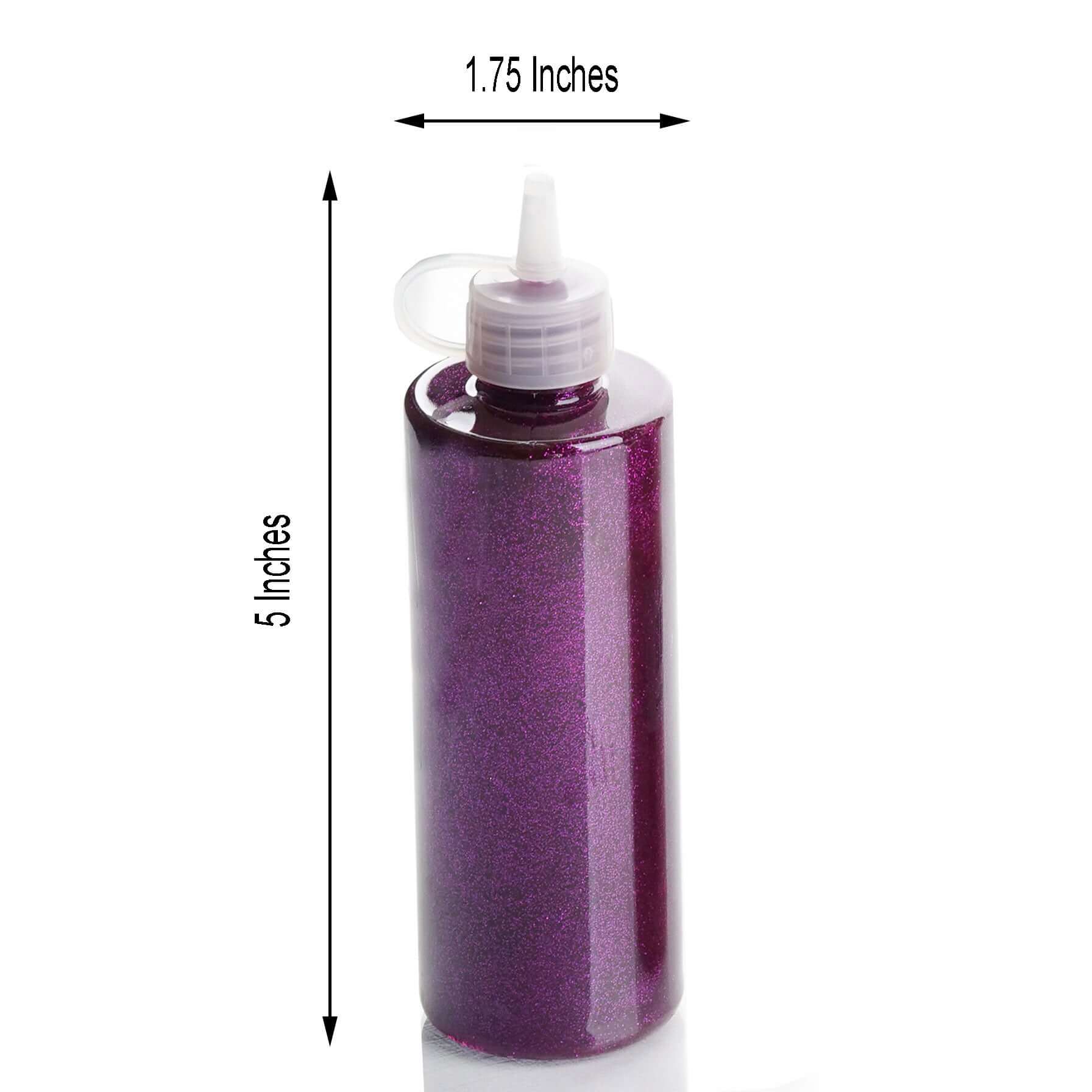 Metallic Glitter Glue Purple - Washable Nontoxic Art Glue for Fun DIY Projects Scrapbooking & Party Decor 4 oz Bottle