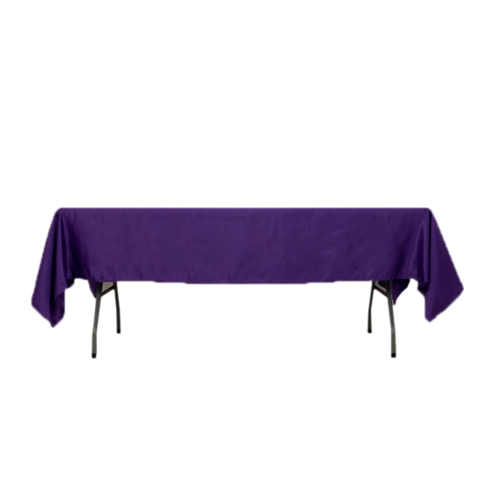 Lamour Satin 60"x102" Rectangle Tablecloth Purple - Durable & Silky Soft Feel Table Cover