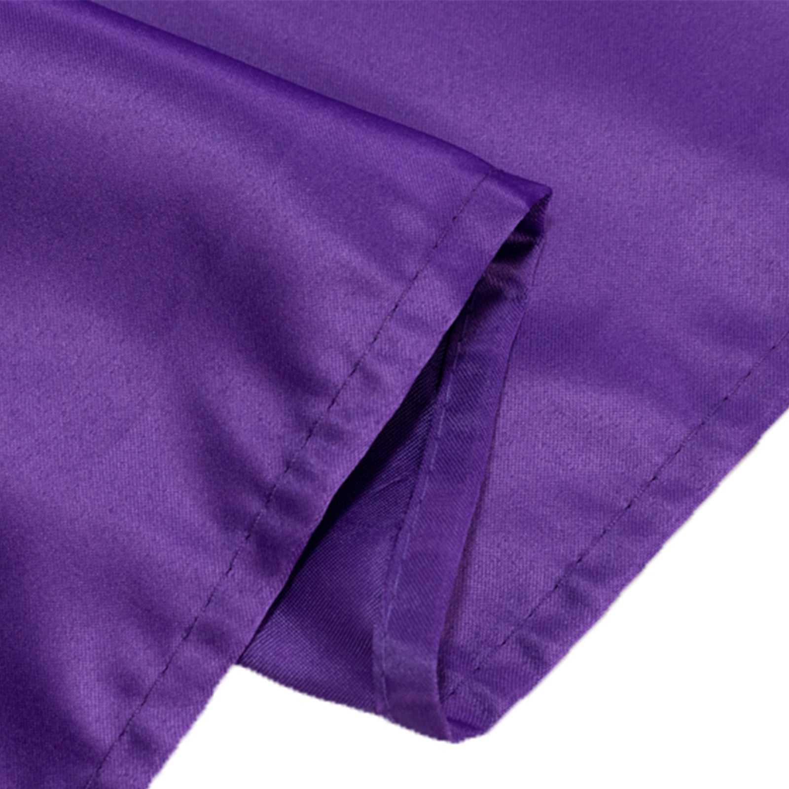 Lamour Satin 60"x102" Rectangle Tablecloth Purple - Durable & Silky Soft Feel Table Cover