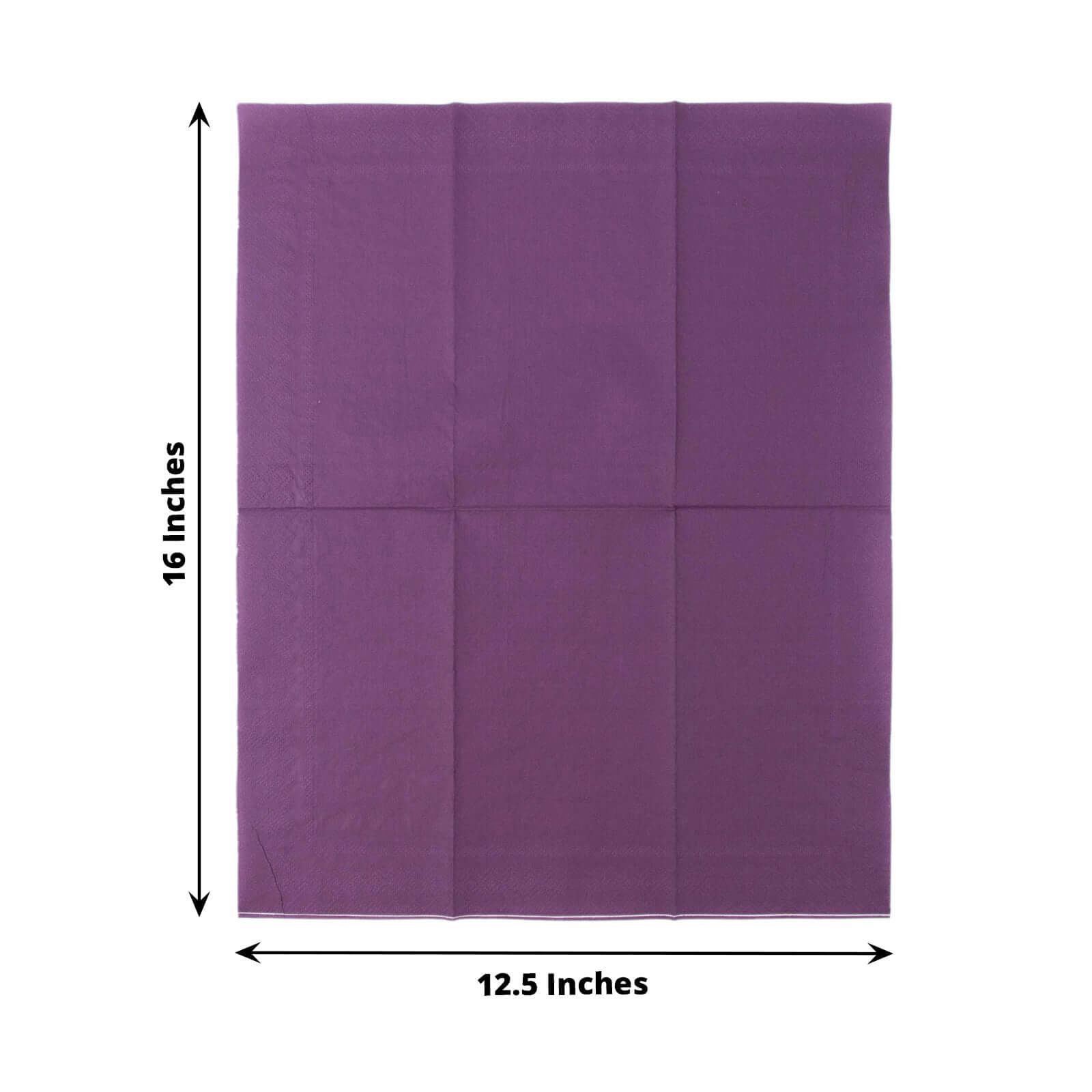50-Pack Paper Napkins Purple - Soft Disposable 2-Ply Dinner Napkins for Weddings