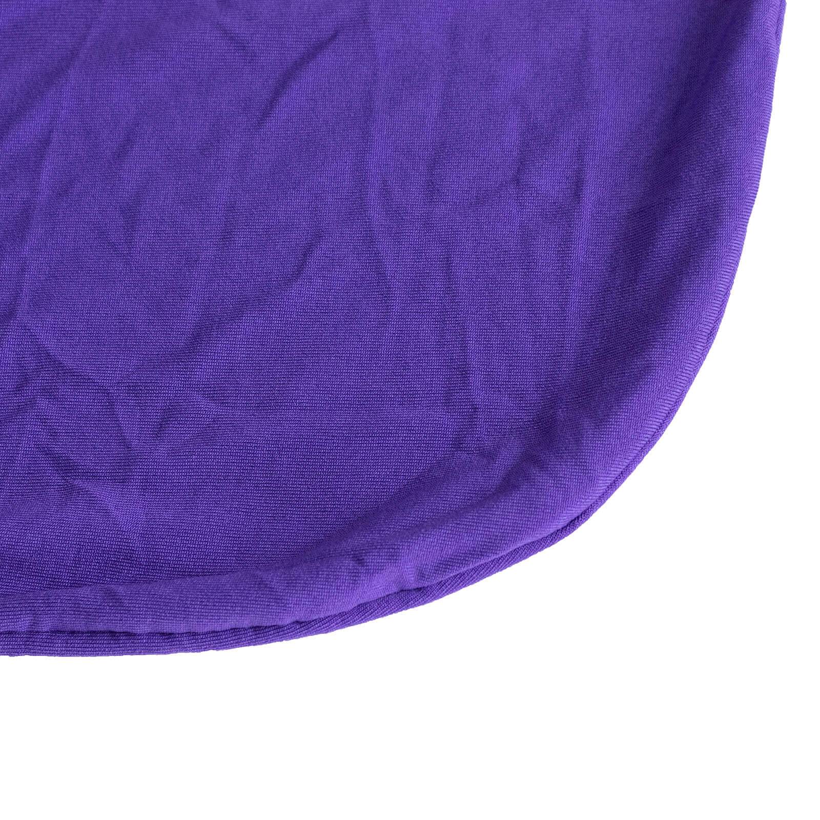 Spandex Chair Cover with Ruffle Pleated Skirt for Banquet Chairs Purple - 1-Piece Stretch Fitted Slipcover