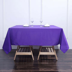 Polyester Square 70"x70" Tablecloth Purple - Wrinkle-Resistant & Durable Table Cover