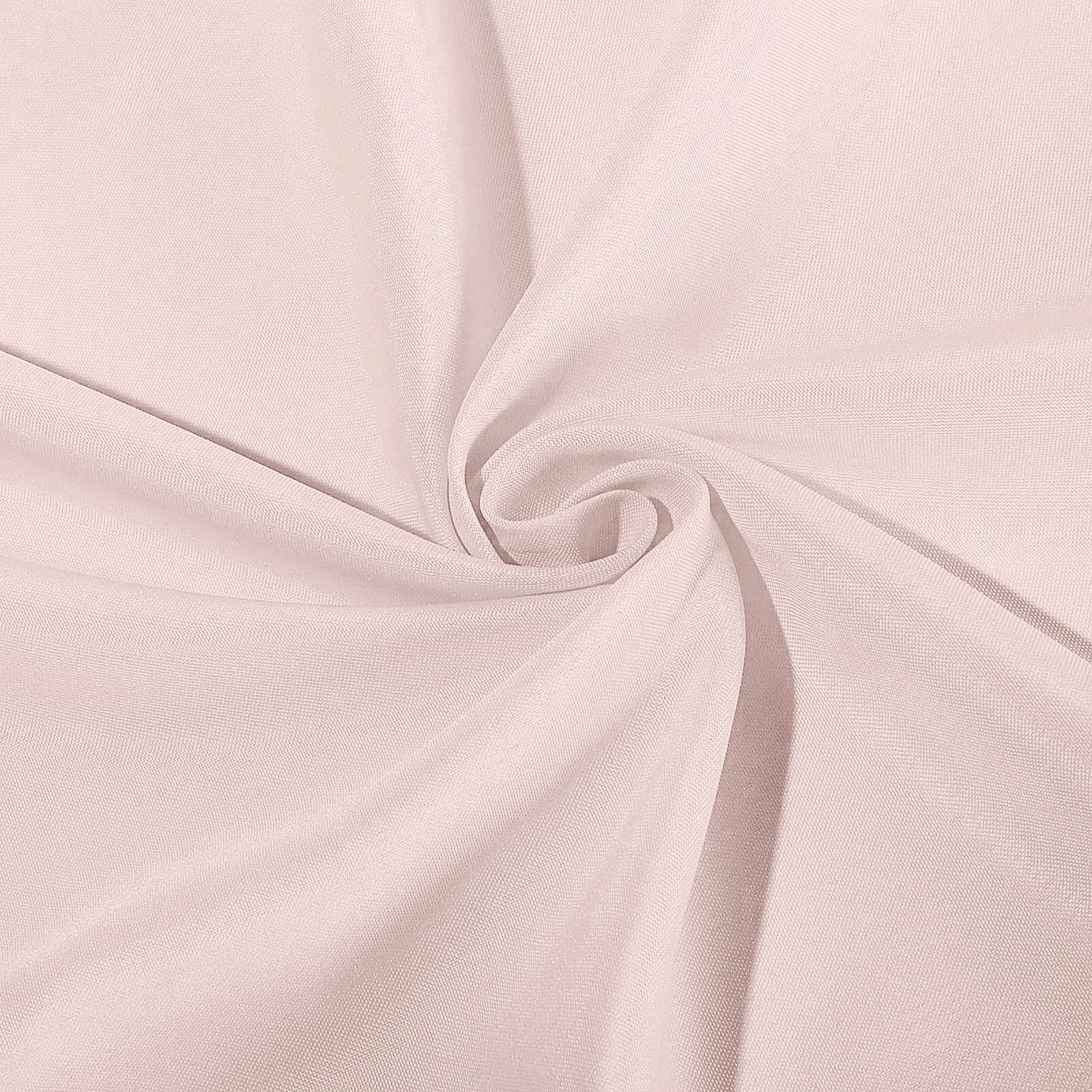 Fitted Polyester 96"x30" Rectangle Tablecloth Blush - Durable and Easy to Maintain Table Cover