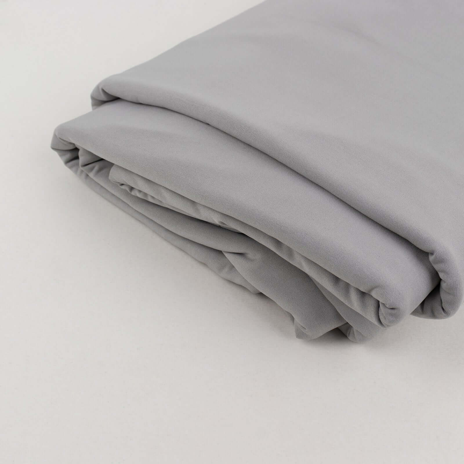 Silver Spandex 4-Way Stretch Fabric Roll, DIY Craft Fabric Bolt- 60"x10 Yards