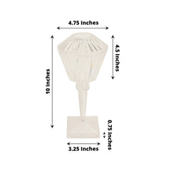 LED Acrylic Table Lamp Prism Design Color Changing - Rechargeable Cordless Touch Control Accent Light 10"