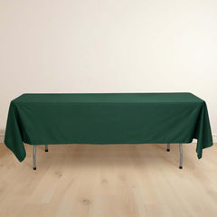 Scuba Rectangular 60"x102" Tablecloth Hunter Emerald Green - Wrinkle Free & Stain Resistant Table Cover