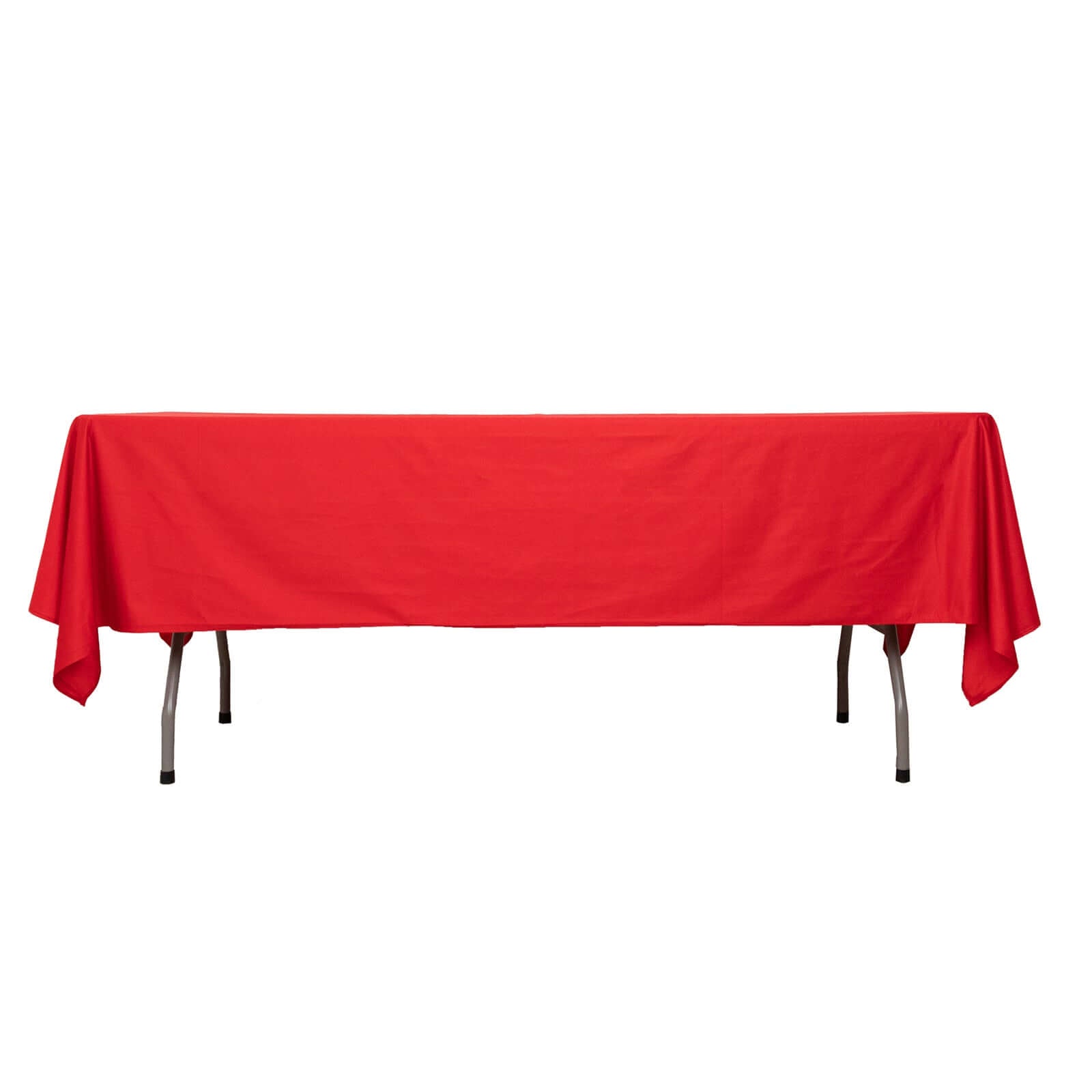 Scuba Rectangular 60"x102" Tablecloth Red - Wrinkle Free & Stain Resistant Table Cover