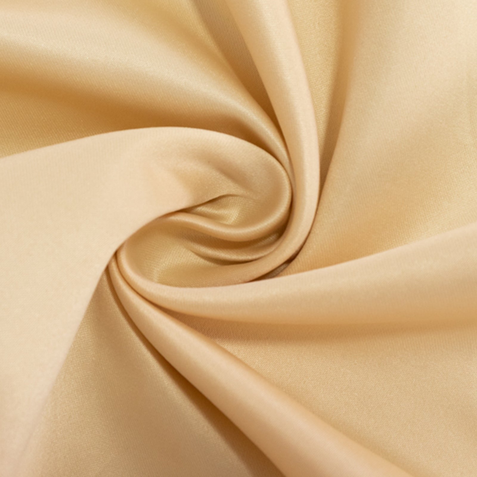 Lamour Satin 120" Round Tablecloth Beige - Seamless Table Cover with Soft Tempered Sheen