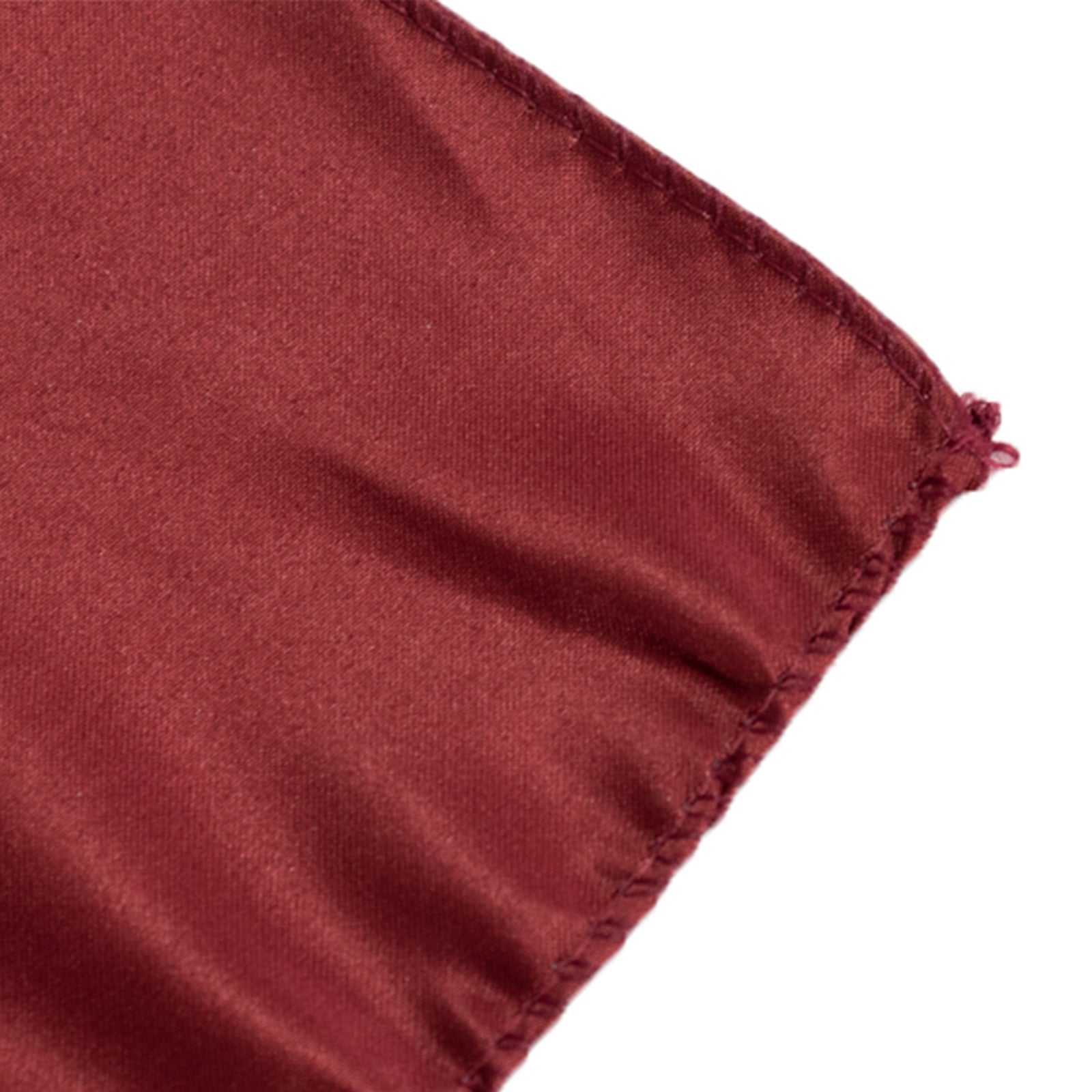 Lamour Satin 72"x72" Table Overlay Square Tablecloth Burgundy - Smooth Finish Table Topper