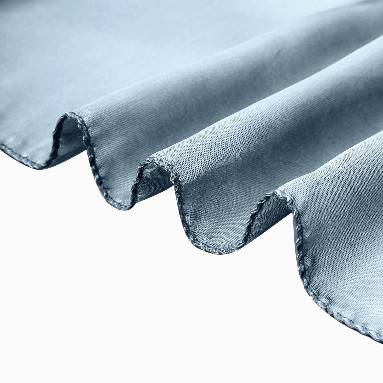 Satin Chair Cover Self-Tie Universal Design Dusty Blue - Durable Slip-On Cover for Folding, Dining, Banquet & Standard Chairs