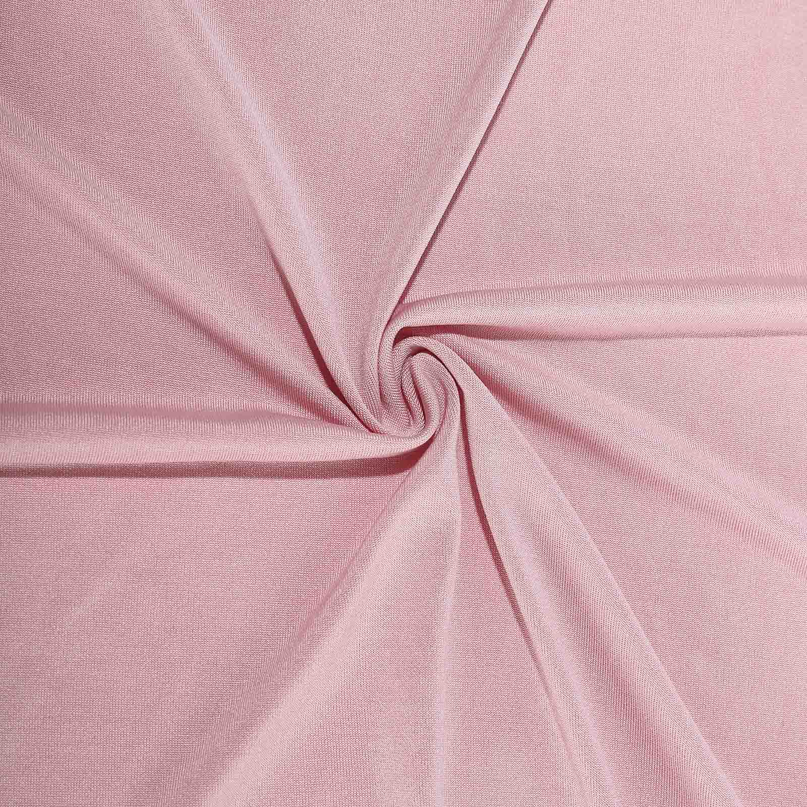 Stretch Spandex 6ft Rectangle Tablecloth Dusty Rose - Durable Form-Fitting Table Cover for Events & Presentations