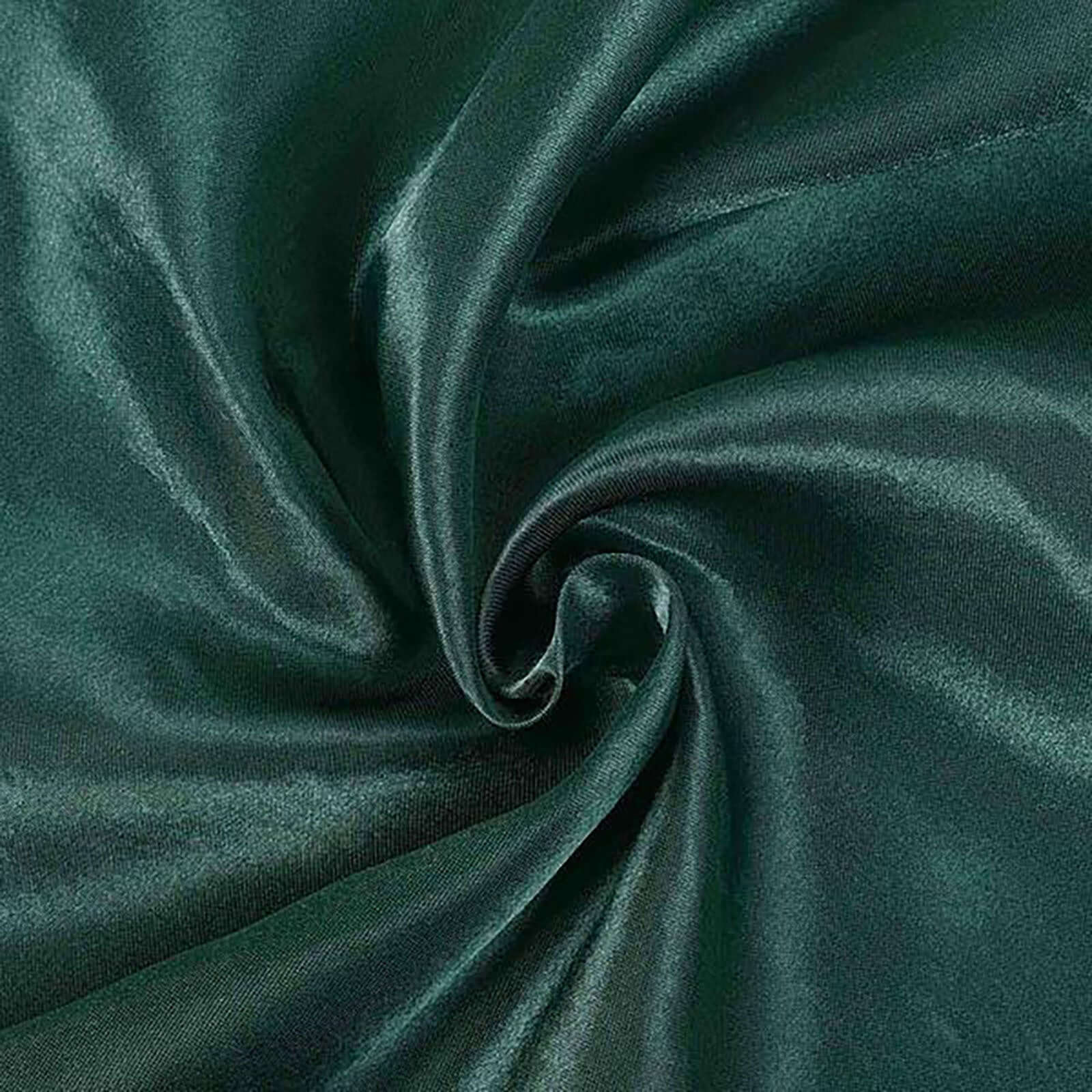 Satin Rectangular 60"x102" Tablecloth Hunter Emerald Green - Smooth and Lustrous Table Cover