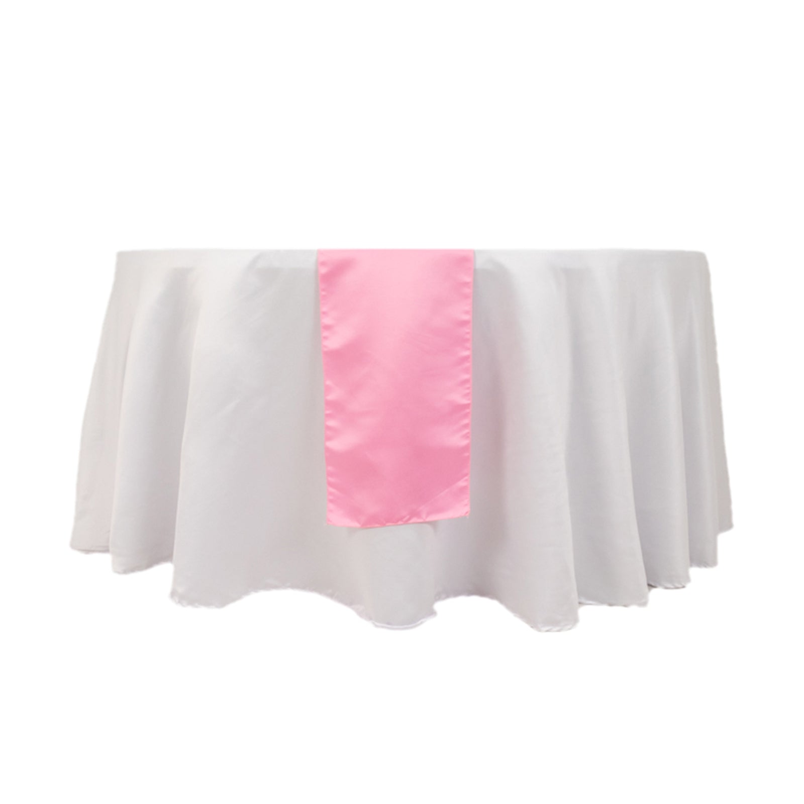 Lamour Satin 12"x108" Table Runner Pink - Smooth & Lustrous Finish
