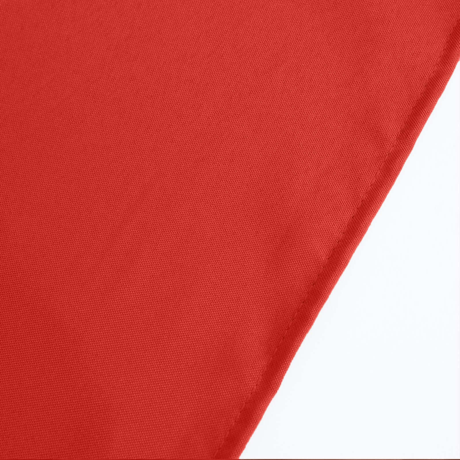 Premium Polyester 90"x132" Rectangle Tablecloth Red - Seamless 220GSM Stain-Resistant Table Cover