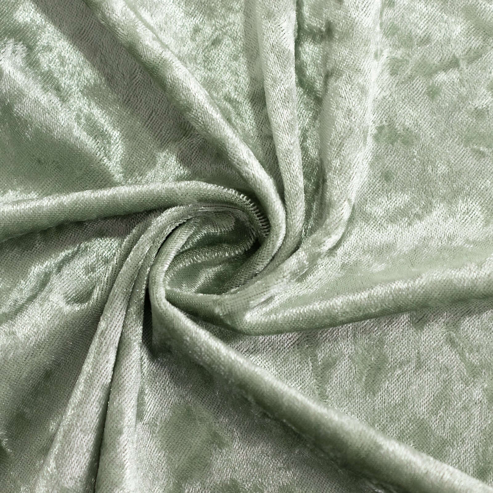 Premium Crushed Velvet 60"x102" Rectangle Tablecloth Sage Green - Reusable Soft Table Cover