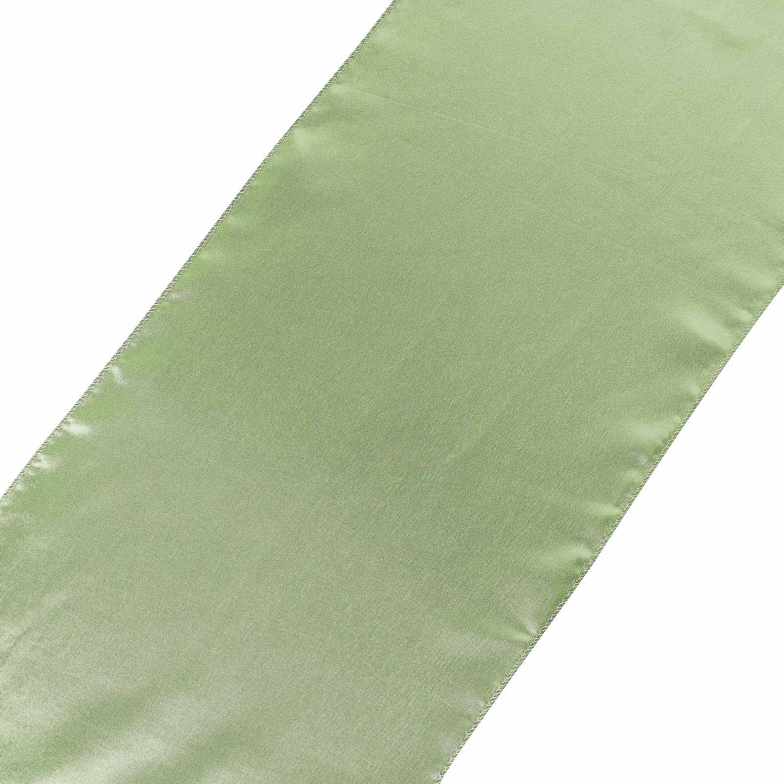 Satin 12"x108" Table Runner Sage Green - Stylish Table Linen