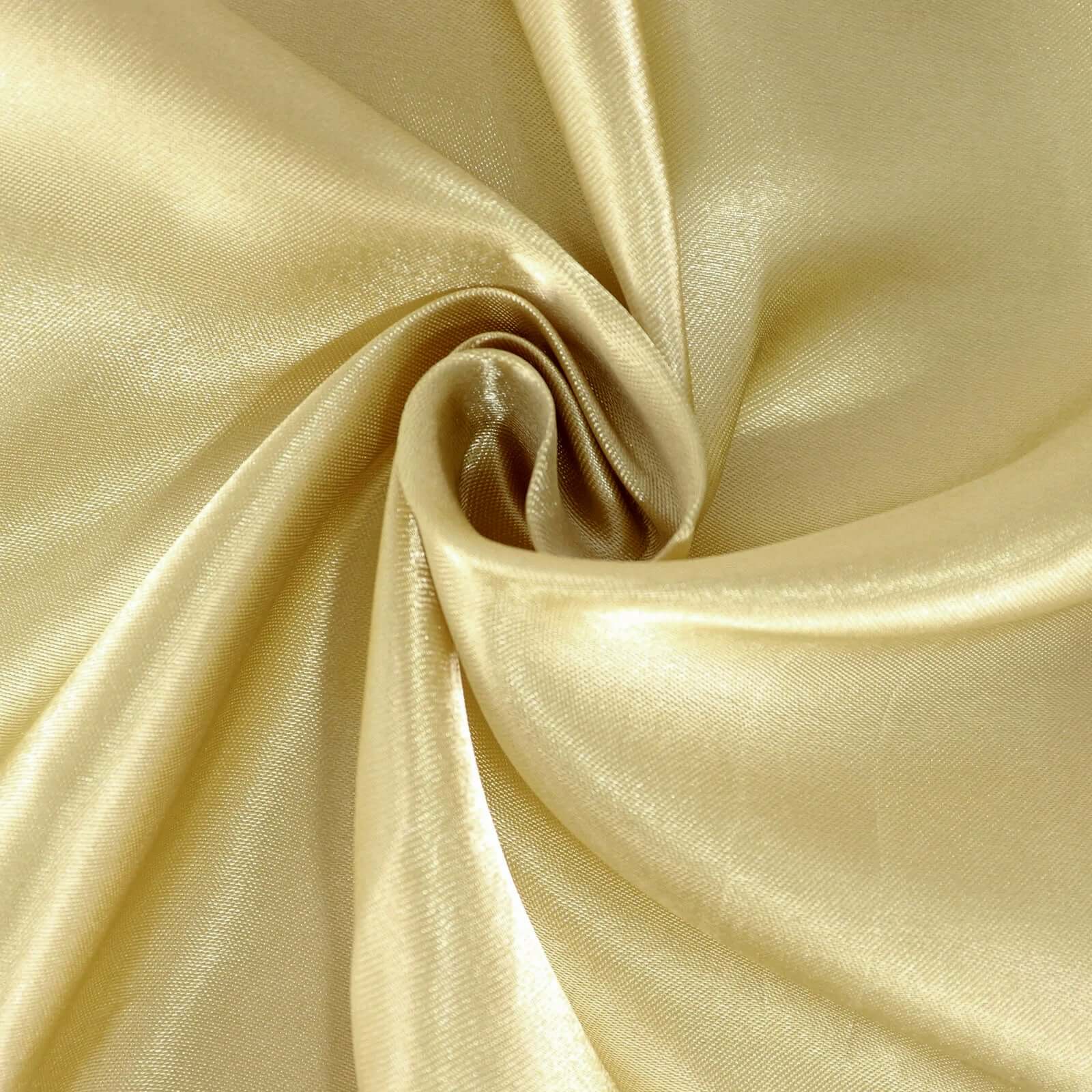 Satin Rectangular 60"x102" Tablecloth Champagne - Smooth and Lustrous Table Cover