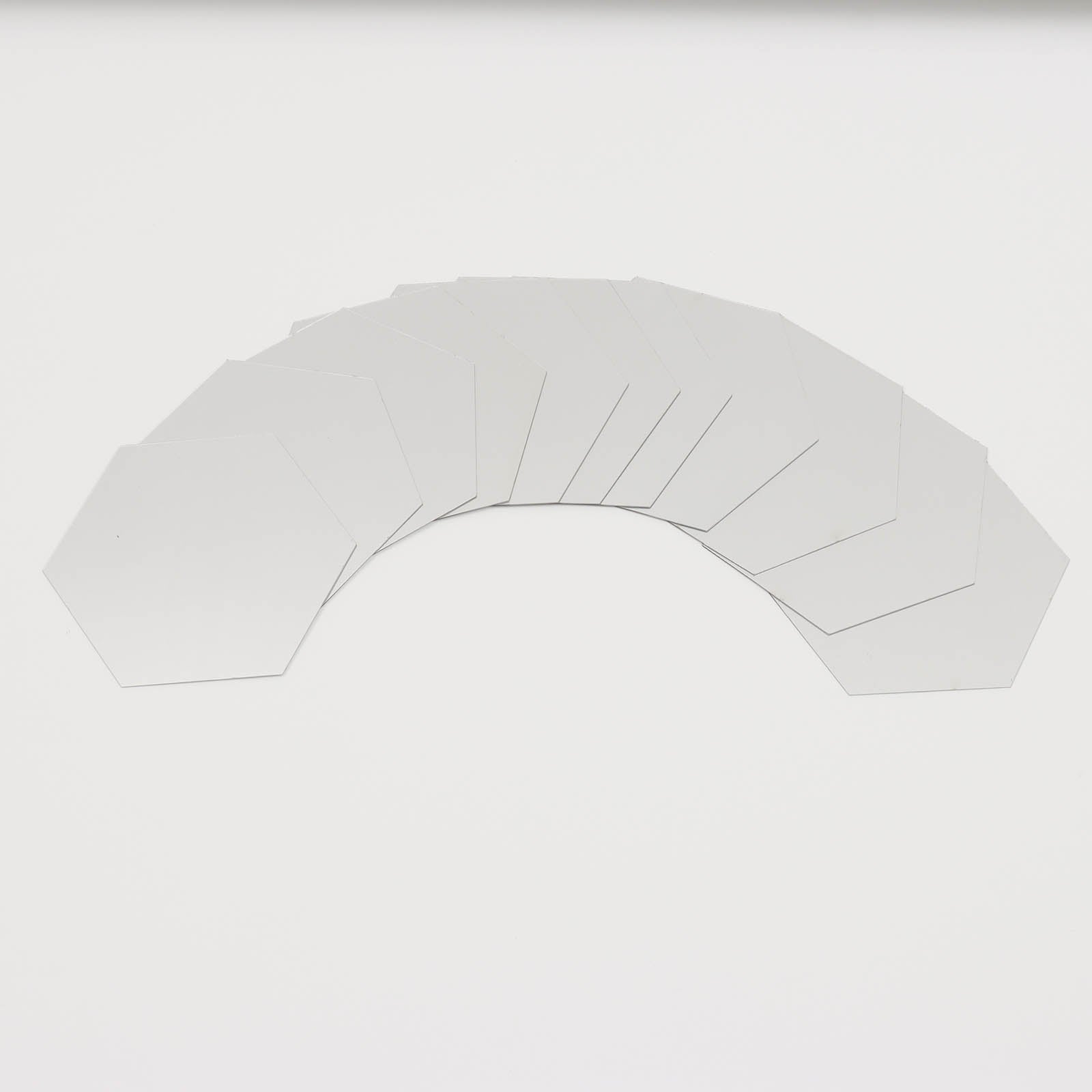 12 Pack Hexagon Acrylic Mirror Wall Stickers, 5" Removable Wall Decals For Home Decor