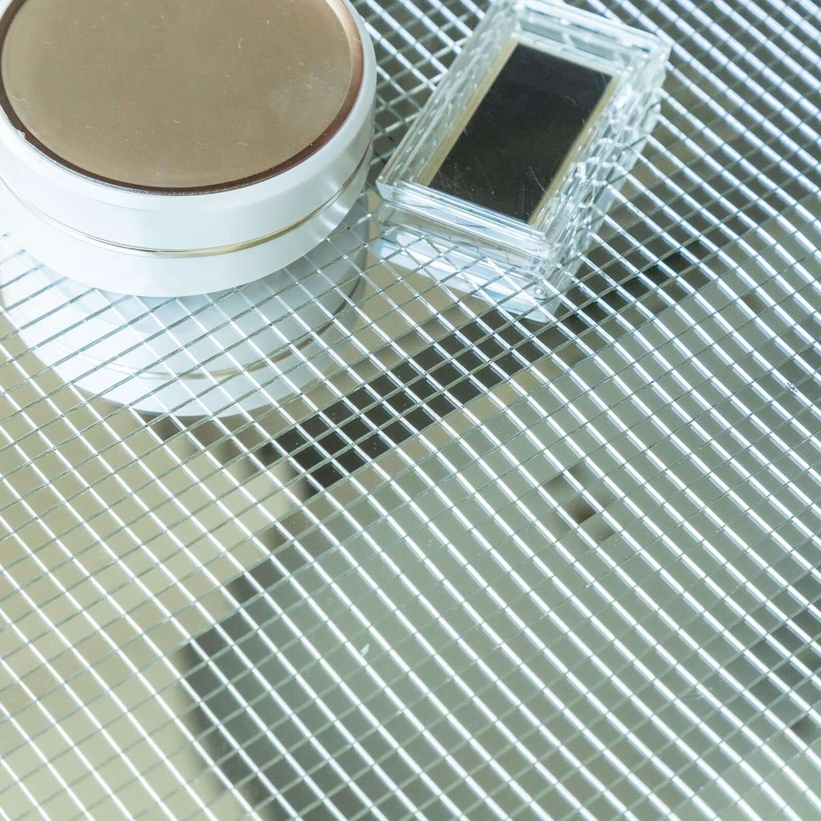 10 Pack 10 Sq ft Silver Peel and Stick Backsplash, Mosaic Mirror Wall Tiles