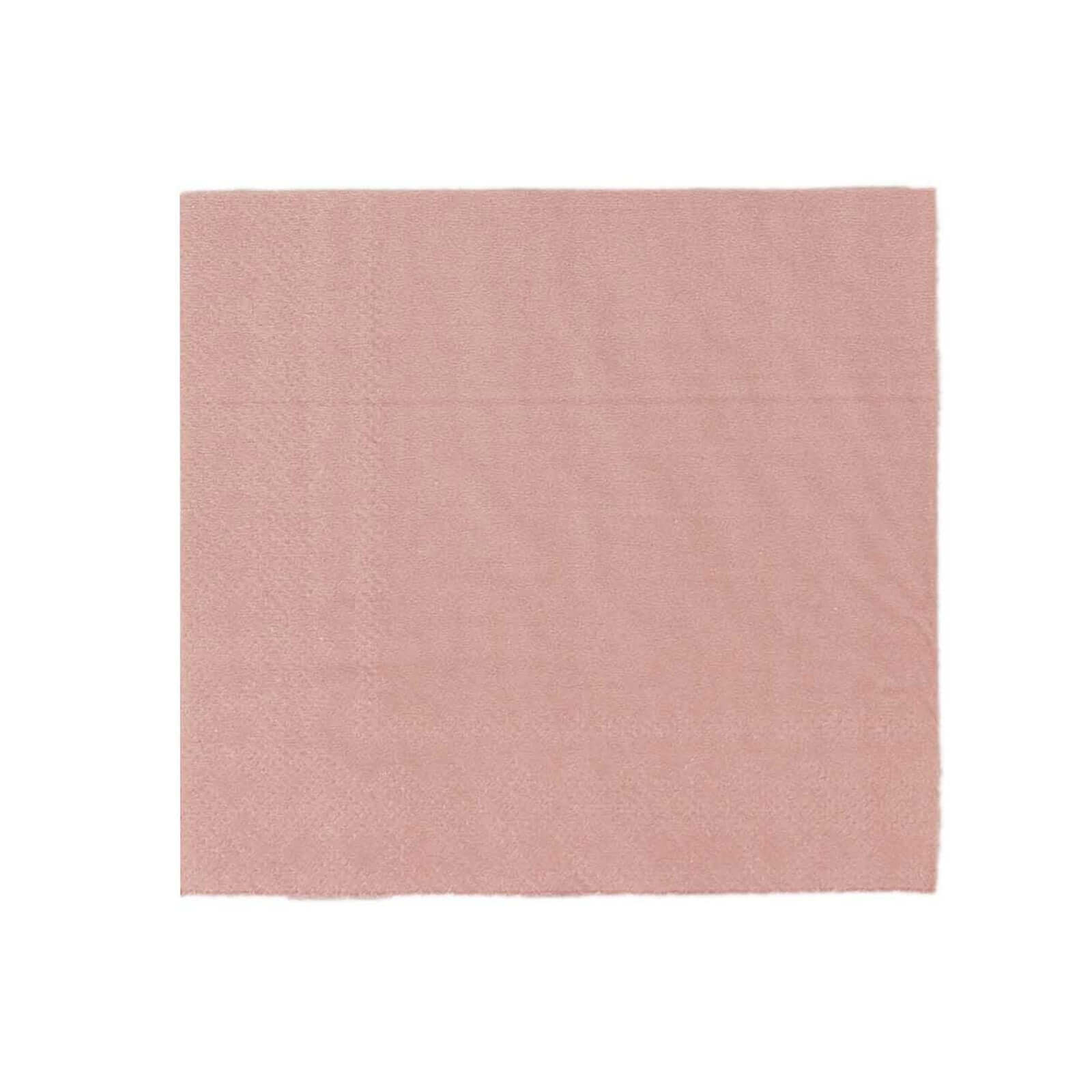 50-Pack Paper Beverage Napkins Dusty Rose - 2 Ply Disposable Soft 18GSM Cocktail Napkins 5"x5"
