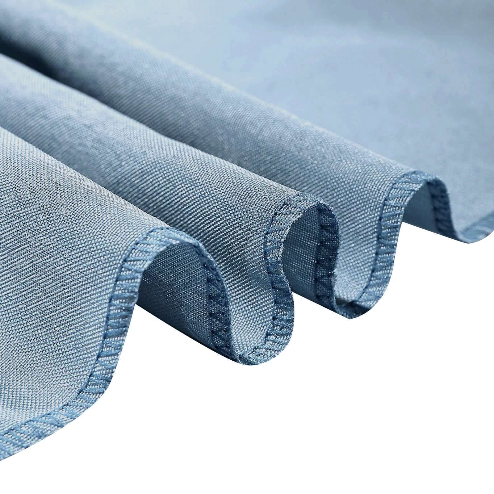 Polyester Slip On Banquet Chair Covers Dusty Blue - Stain-Resistant Reusable Durable Fabric