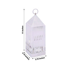 Acrylic LED Lantern Lamp Retro Lighthouse Design Rechargeable - Touch Control Crystal Decorative Night Light 11"