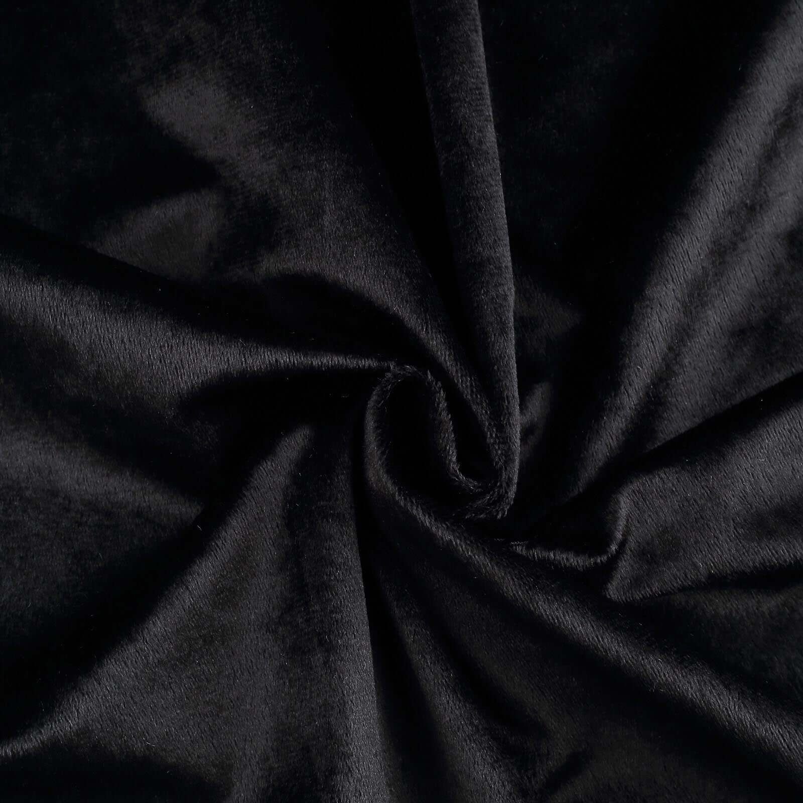 Premium Velvet 90"x156" Rectangle Tablecloth Black - Reusable Soft & Stylish Seamless Table Cover for Sophisticated Weddings & Events