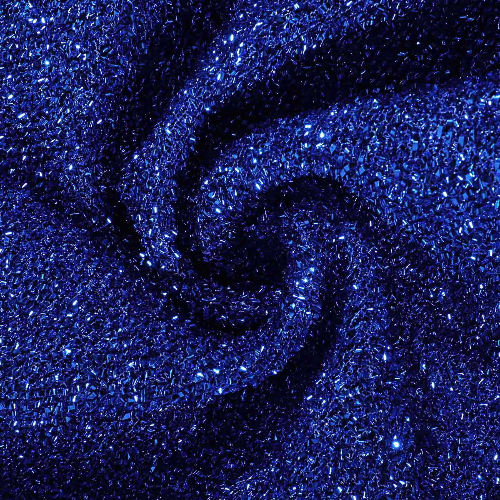 Spandex Chair Cover with Metallic Shimmer Tinsel Back for Banquet Chairs Royal Blue - Fitted Slipcover