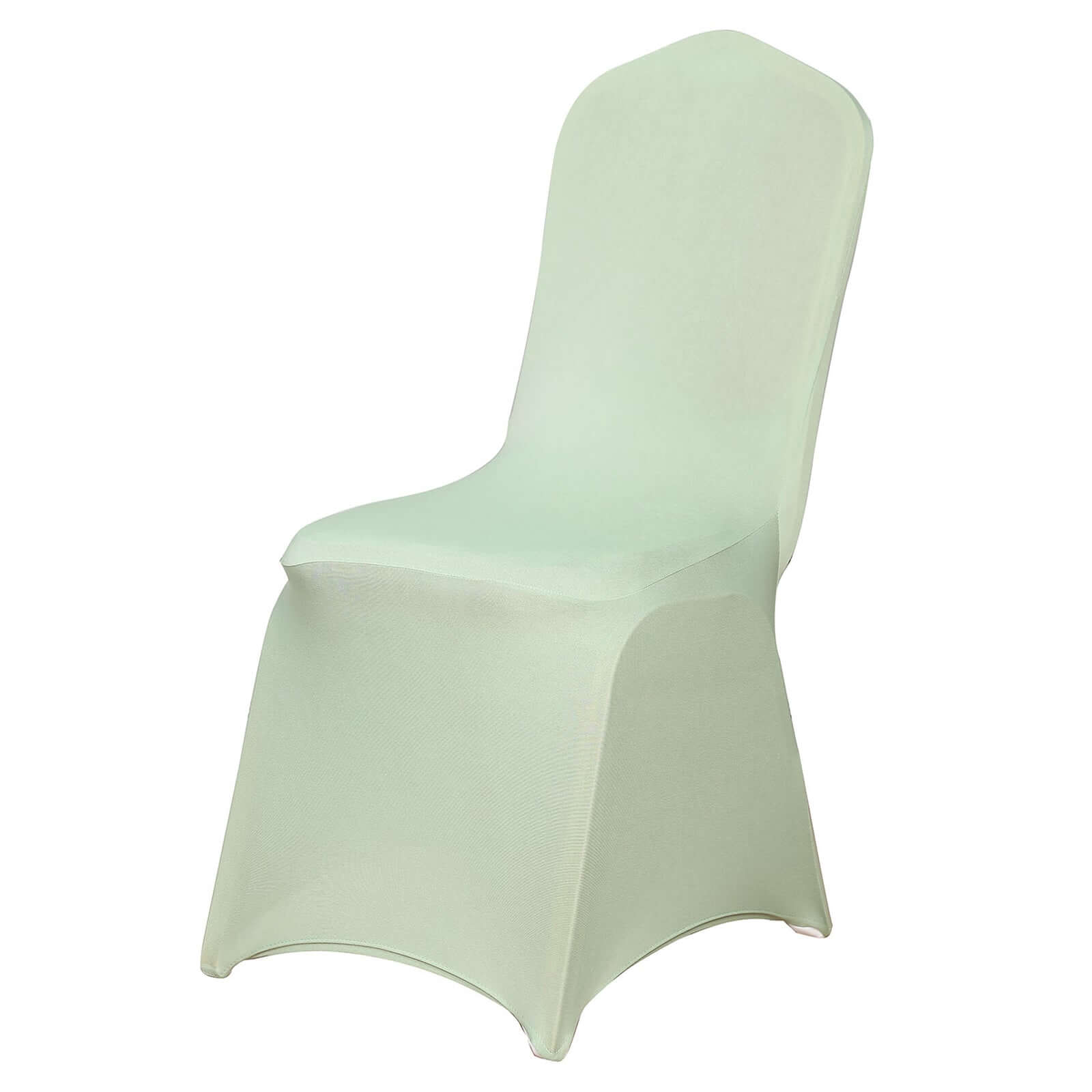 Spandex Chair Cover for Banquet Chairs Sage Green - Stretch 160GSM Fabric with Slip-On Slipcover