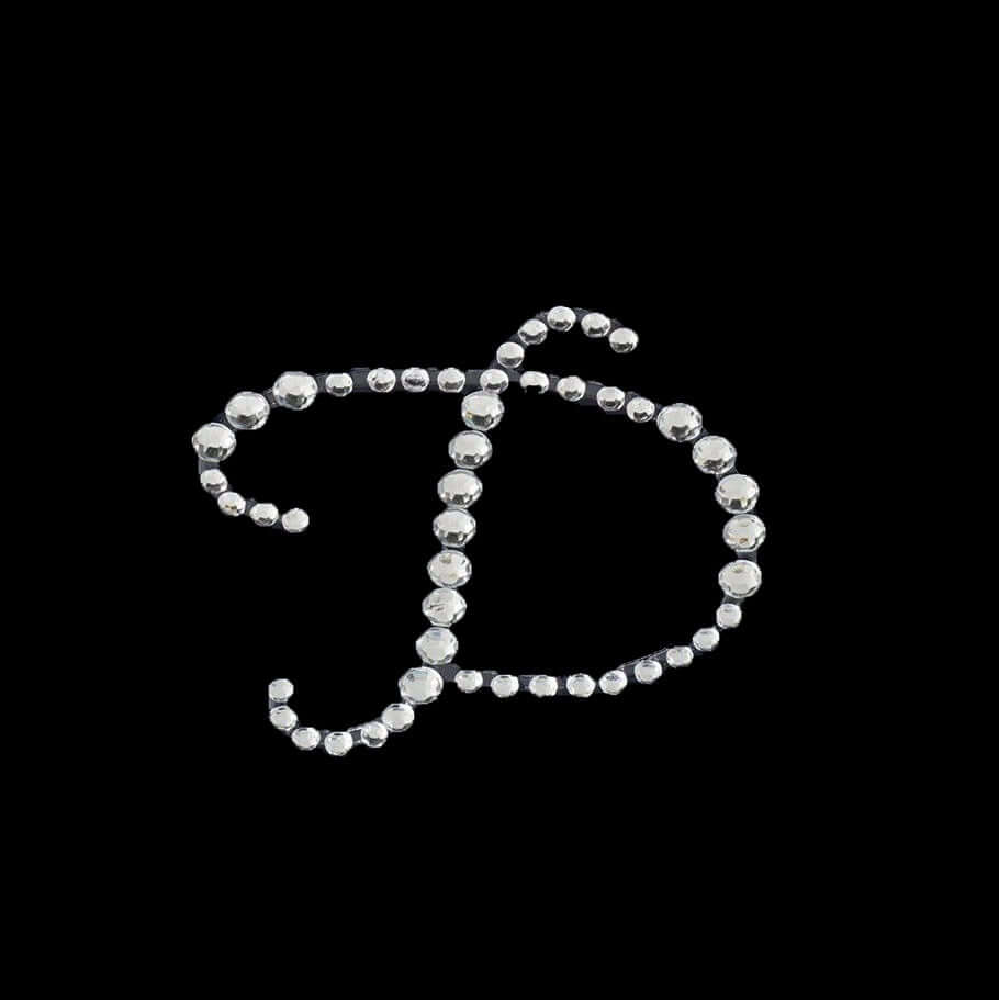 12 Pack 1.5" Clear Rhinestone Monogram Letter Jewel Sticker Self Adhesive DIY Diamond Decor - D