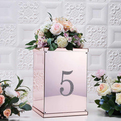 Decorative Rhinestone Number "5" Stickers, Glitter Adhesive Craft Numbers Silver DIY Sparkle Embellishments 6"