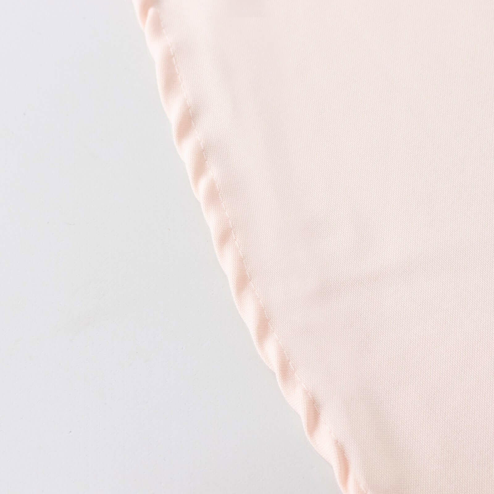 Premium Polyester 120" Round Tablecloth Blush - Seamless 220GSM Wrinkle-Resistant Table Cover